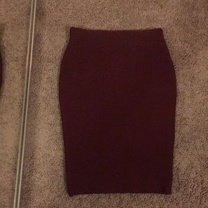 Pencil skirt maroon